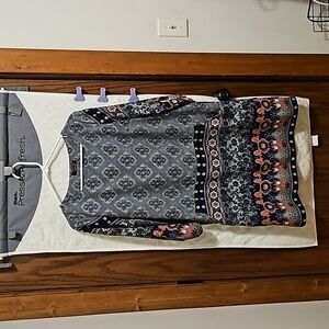 Renee C. | Large | Mixed Pattern | Midi Dress